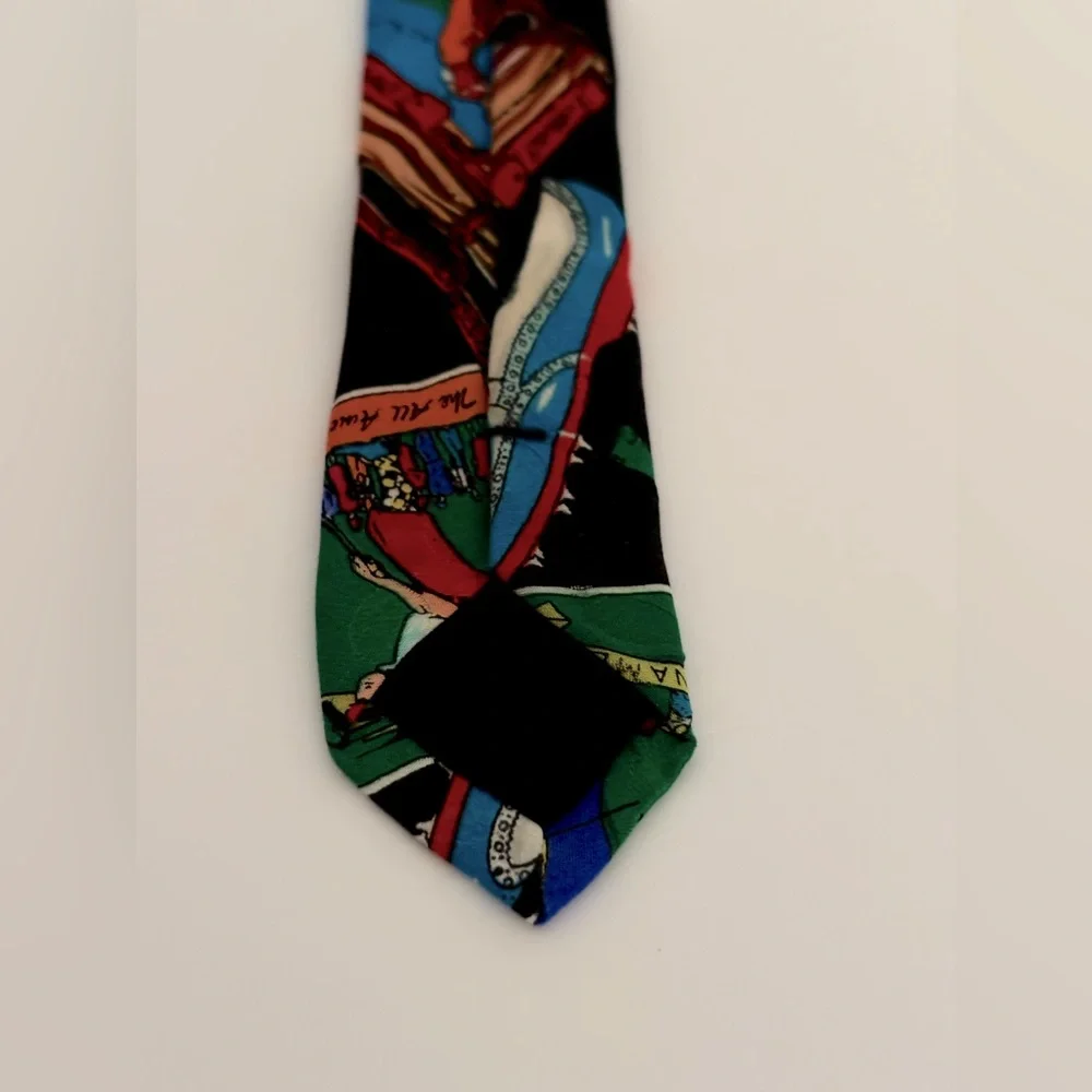 Addiction Golf Tournament Theme Men's 100% Silk Hand Made Necktie